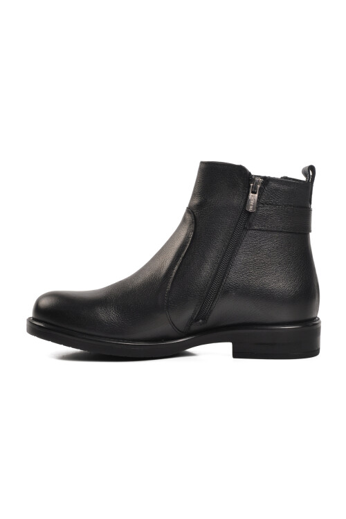 Black Genuine Leather Womens Boots 1852533K Z