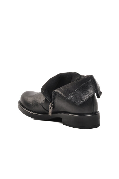 Black Genuine Leather Womens Boots 1852533K Z