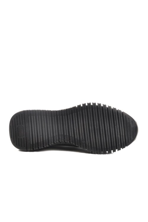 Siyah Hakiki Deri Anatomik Kadın Casual Ayakkabı 9403 Z