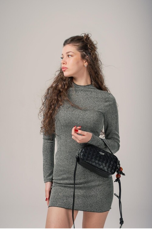 Black Womens Hand and Shoulder Bag 17830