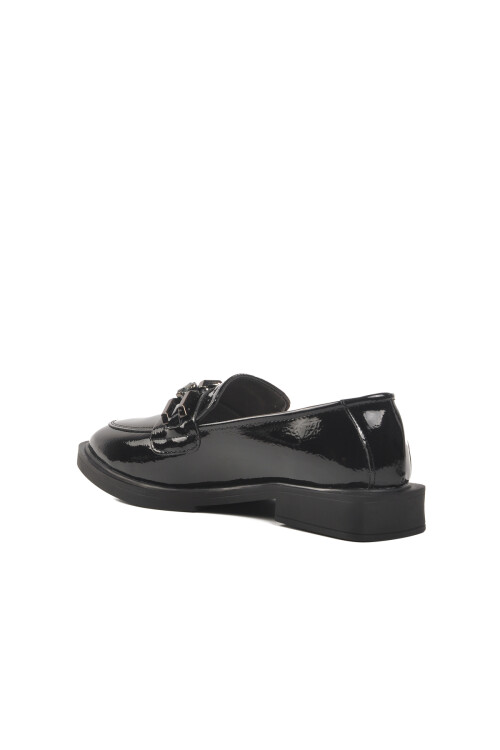 NARROW MOLD Black Wrinkled Womens Casual Shoes PC-54271 Z