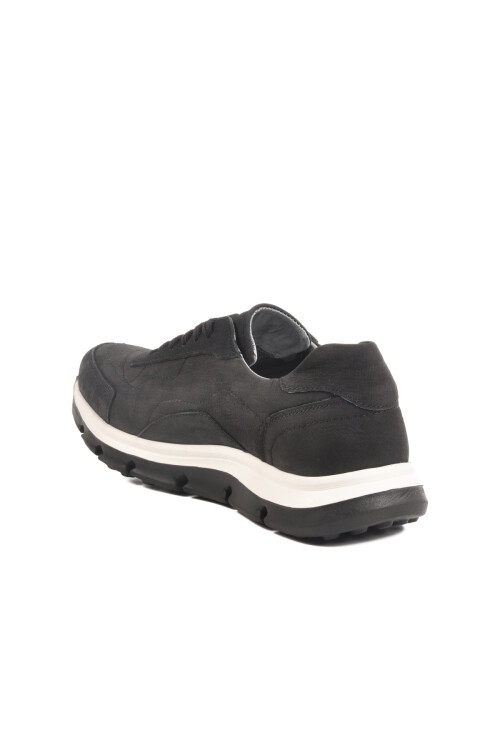 Black Nubuck Genuine Leather Casual Shoes 2519 M