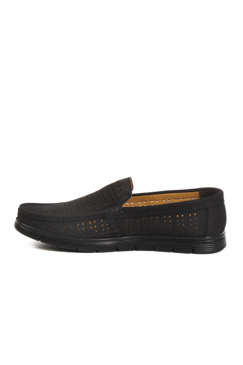 Siyah Nubuk Hakiki Deri Jel Taban Anatomik Erkek Casual Ayakkabı Gmz 005 M