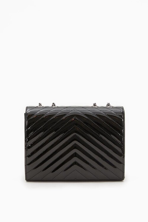 Black Patent Leather Womens Shoulder Bag 930076