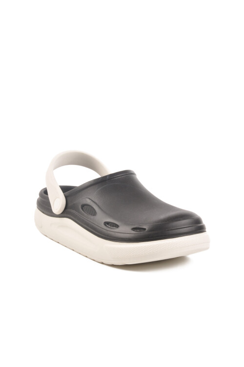 Black Lightweight Eva Mens Sabo Slippers Cat M