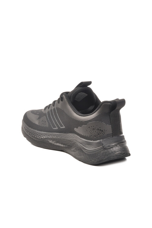 Black Lightweight Flexible Lace-Up Mens Sneakers PCI-11067 M