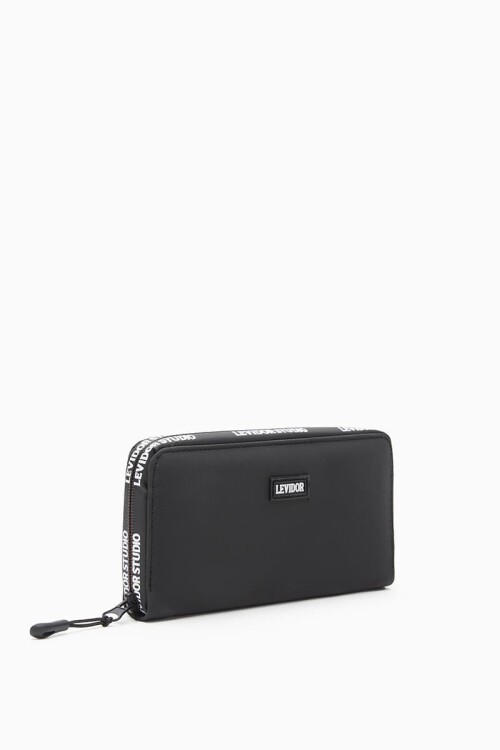 Black Textile Womens Wallet 920004