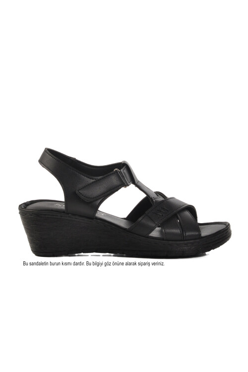Black Heeled Womens Sandals 673572 Z