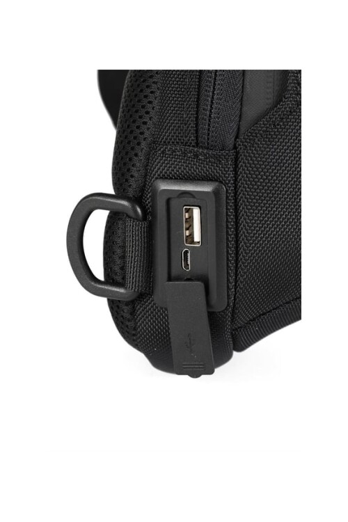 Black Unisex Crossbody Backpack 31304