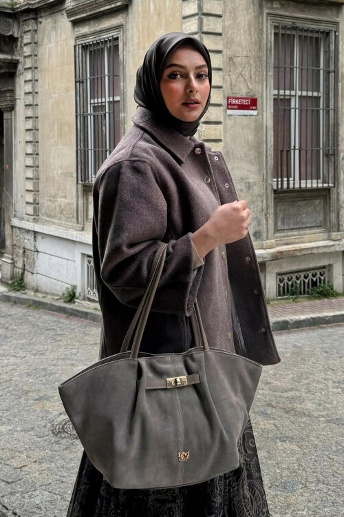 ليفيدورحقيبة يد وكتف نسائية من جلد المنك 930258