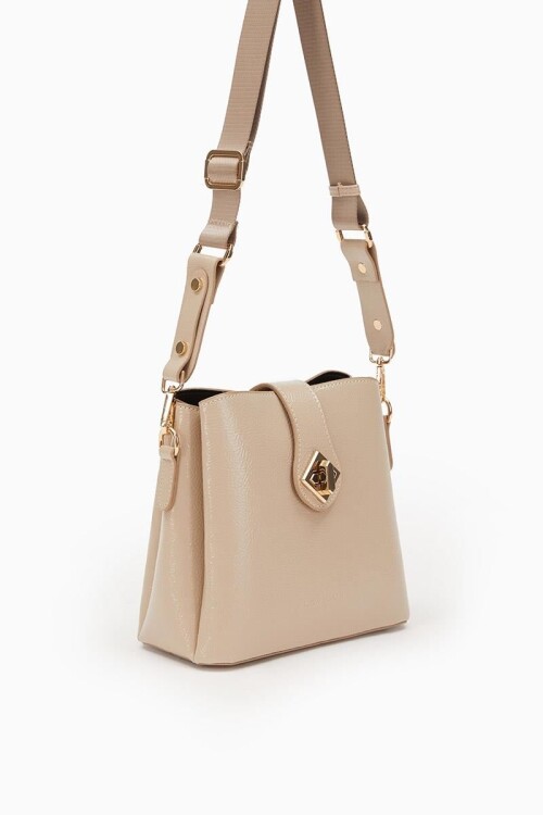 Mink Patent Leather Womens Shoulder Bag 930167