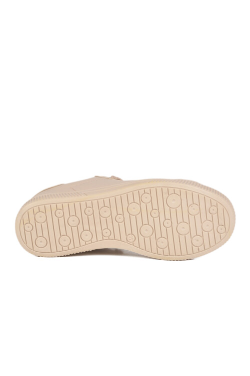 حذاء رياضي خفيف الوزن برباط من الجلد البيج للنساء Mota 600 G