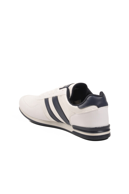 White Navy Blue Large Size Skin Mens Sneakers Omega Int M