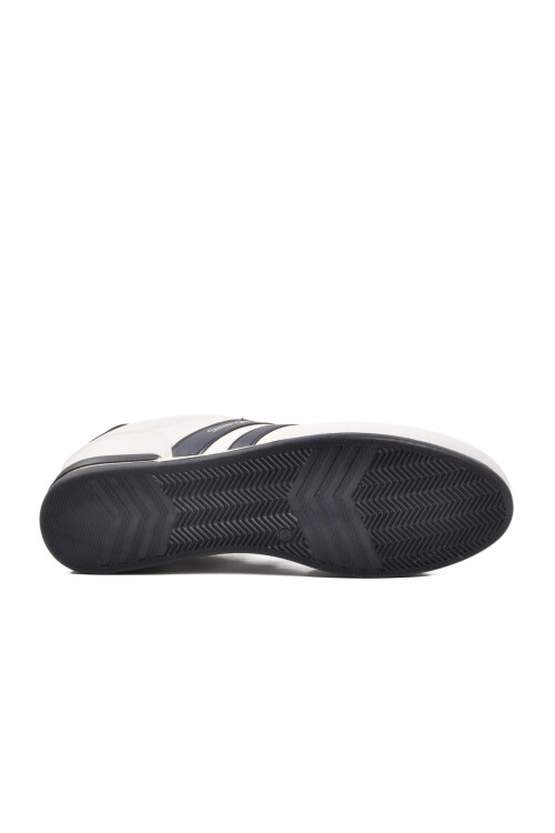 White Navy Blue Large Size Skin Mens Sneakers Omega Int M