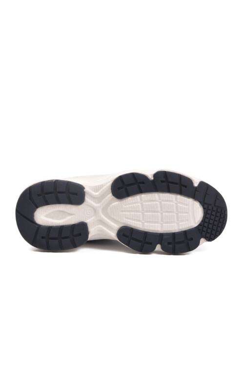 Beyaz Lacivert Bağcıklı Hafif Cilt Unisex Spor Ayakkabı Zafira G