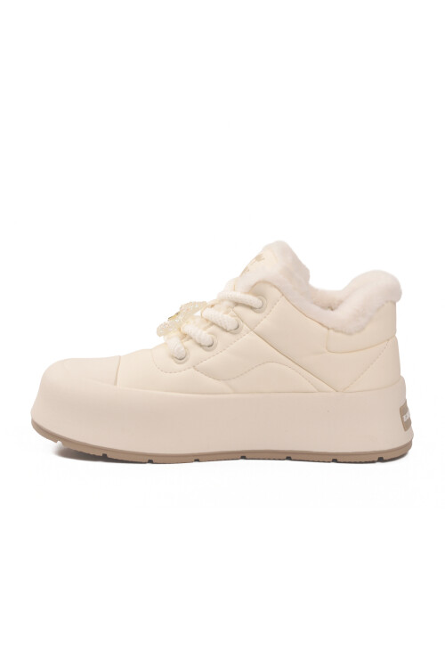 White Laced Cold Resistant Womens Sneakers Chizy Z