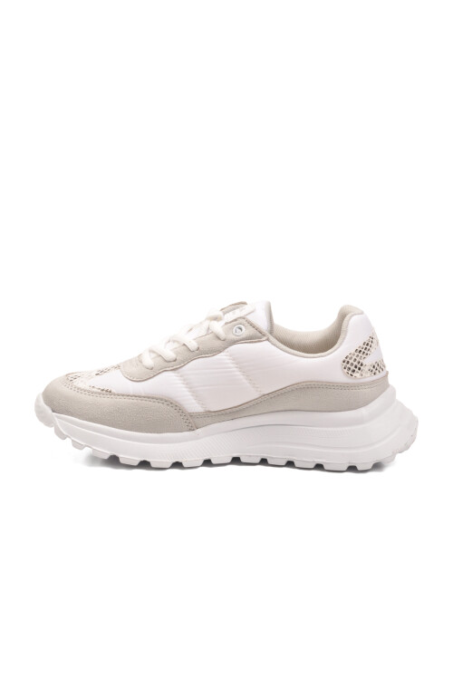 White Laced Lightweight Flexible Womens Sneakers Roni G