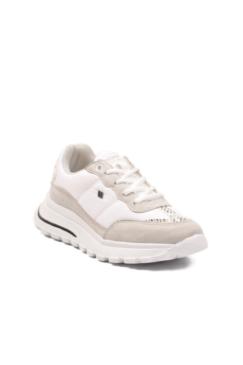 White Laced Lightweight Flexible Womens Sneakers Roni G