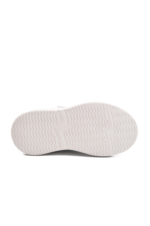 Beyaz Cırtlı Hafif Esnek Erkek Çocuk Spor Ayakkabı 2033 F