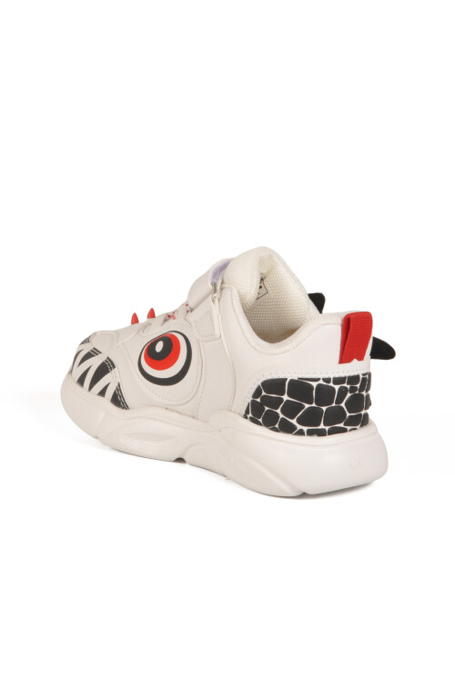 White Velcro Lighted Boys Sneakers Stego P