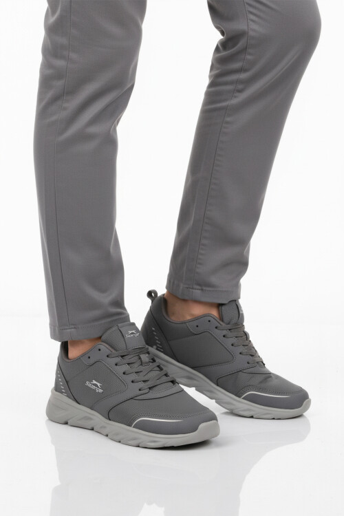 Füme Bağcıklı Hafif Esnek Cilt Erkek Spor Ayakkabı Epic M