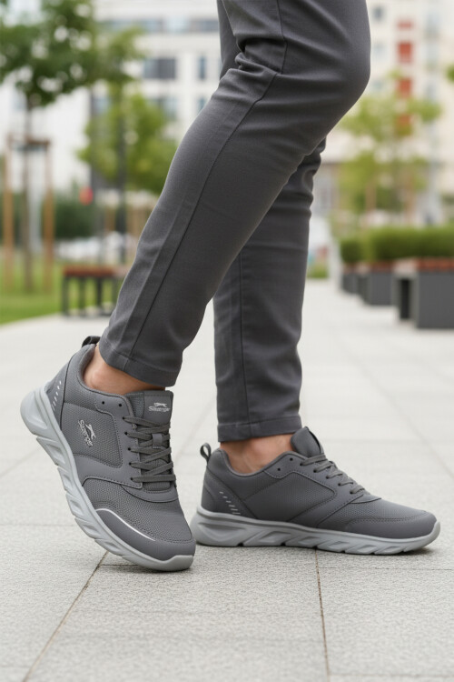 Füme Bağcıklı Hafif Esnek Cilt Erkek Spor Ayakkabı Epic M