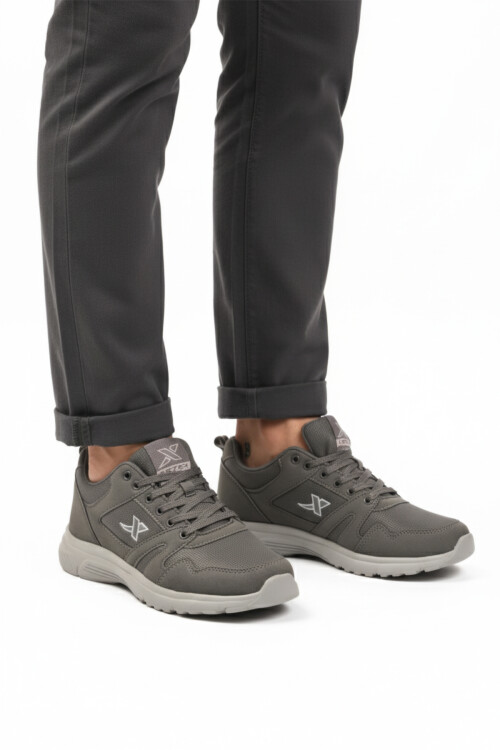 Smoked Large Size Lace-Up Mens Sneakers Xstep 020-Skin M