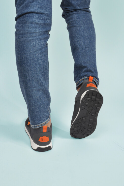 Smoke Lock Laced Lightweight Flexible Mens Sneakers Apollo 166 M