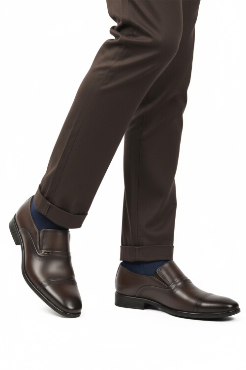 Brown Genuine Leather Non-Slip Sole Mens Classic Shoes 974 M