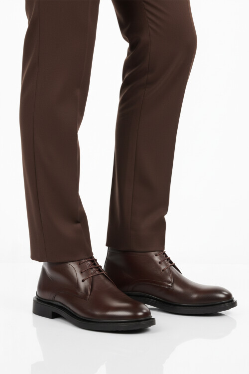 Kahverengi Bağcıklı Hakiki Deri Erkek Bot AG1188-1013 M