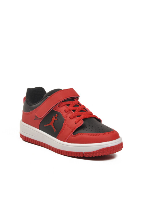 Red Black Velcro Boys Sneakers Haykat Short F
