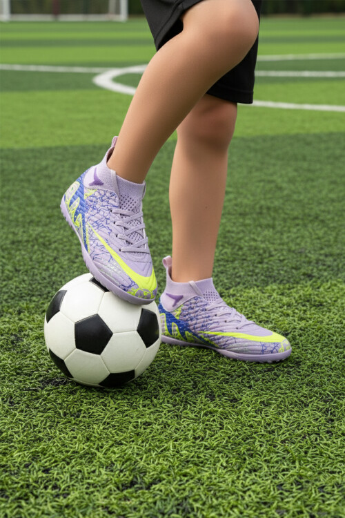 Lilac Purple Socked Childrens Turf Shoes Air 600 F