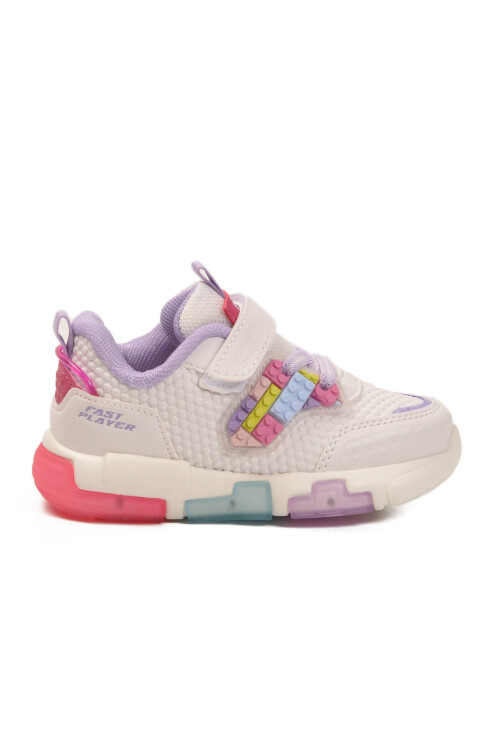 Lilac Velcro Lightweight Baby Sneakers Heros B