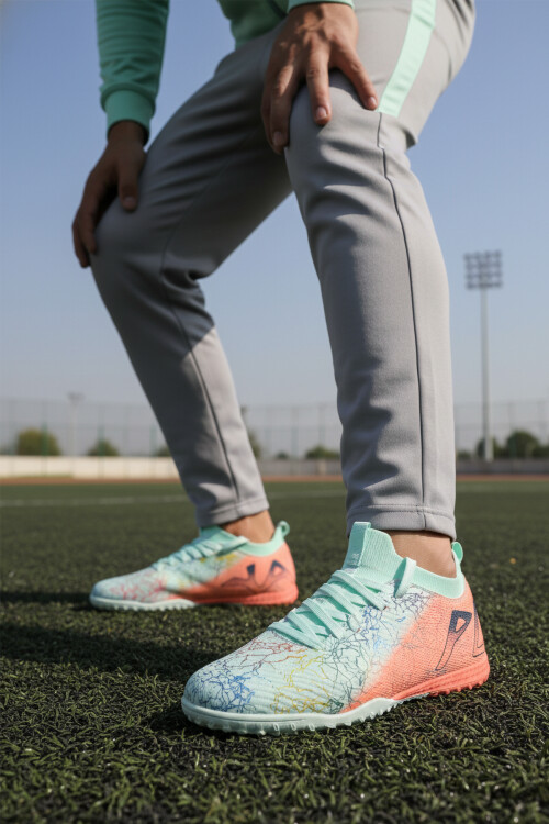 Mint Somon Bilekten Lastikli Unisex Halı Saha Ayakkabısı GH-252-153 G