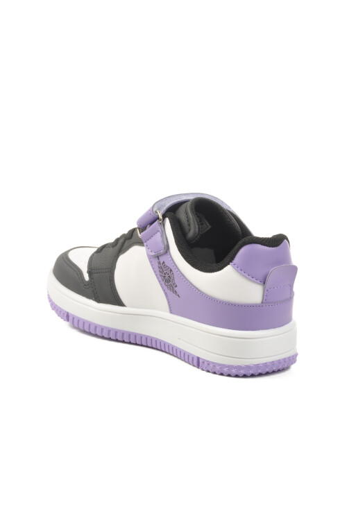 Mor Cırtlı Kız Çocuk Sneaker Haykat Kısa F