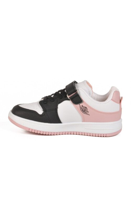 Pudra Cırtlı Kız Çocuk Sneaker Haykat Kısa F