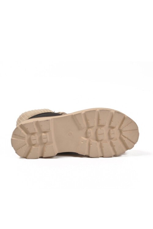 Black Beige Polar Non-Slip Sole Womens Boots Serpa 5200 Z