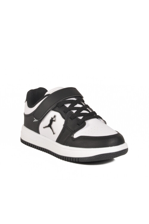 Black and White Velcro Boys Sneakers Haykat Short F