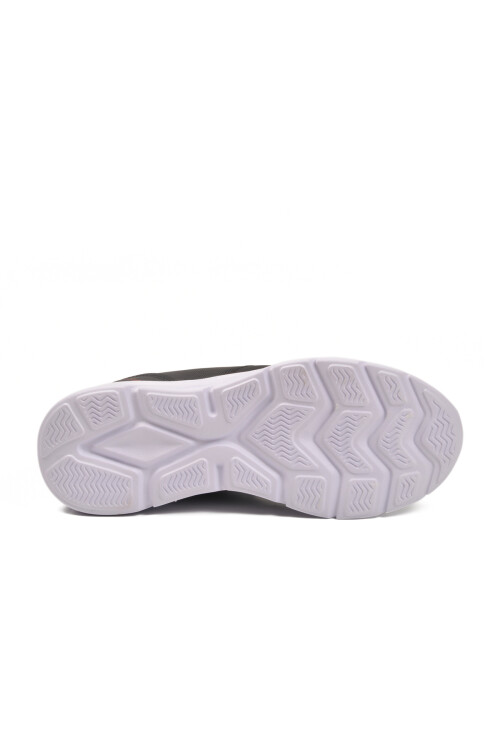 Siyah Beyaz Bağcıklı Hafif Esnek Cilt Erkek Spor Ayakkabı Epic M