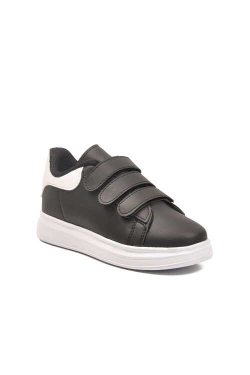 Black and White Velcro Lightweight Boys Sneakers 2480-26K F