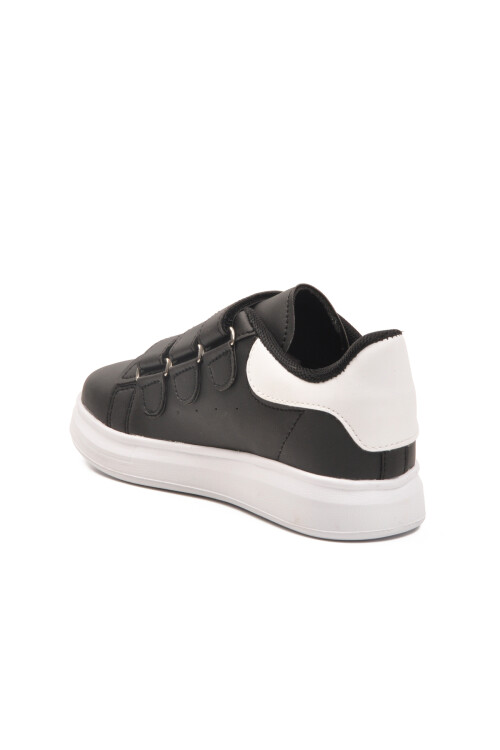 Black and White Velcro Lightweight Boys Sneakers 2480-26K F