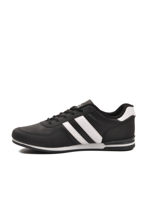 Black White Large Size Leather Mens Sneakers Omega Int M