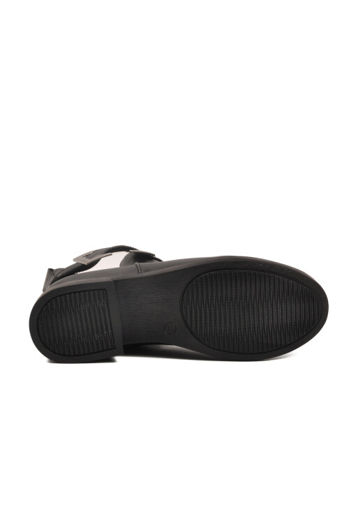 Siyah Cilt Fermuarlı Kaymaz İçi Polarlı Kadın Bot 209144 Z