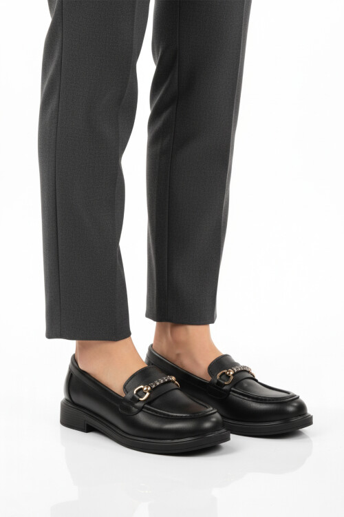 Black Skin Womens Casual Shoes 572441 Z