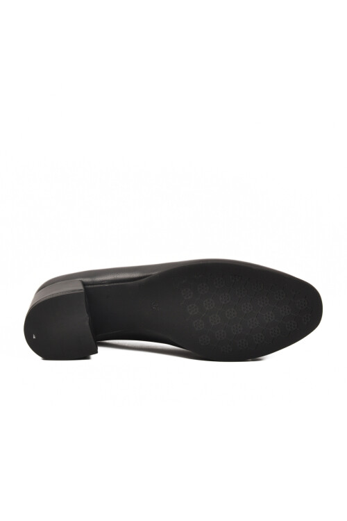 Black Skin Bow Ribbon Womens High Heel Shoes 519081 Z