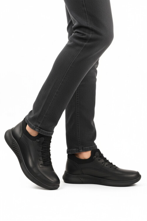 Black Floter Genuine Leather Mens Casual Shoes 110 M