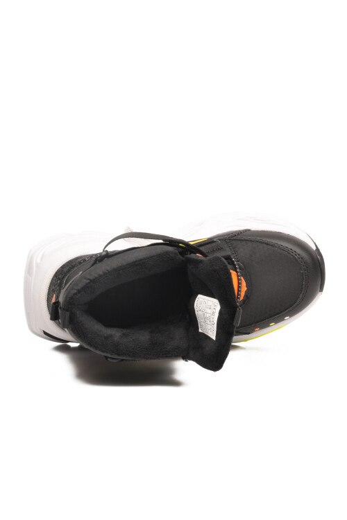 Siyah Cırtlı İçi Polarlı Soğuğa Dirençli Kaymaz Erkek Çocuk Bot 2087 F