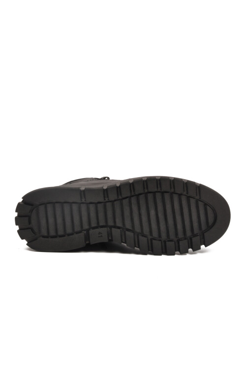 Siyah Deri Kürklü Soğuğa Dirençli Kaymaz Erkek Bot 2K0621-HK-3506 M