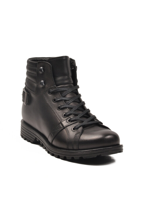 Siyah Deri Kürklü Soğuğa Dirençli Kaymaz Erkek Bot 2K1426-HK-700 M