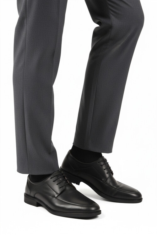 Black Lace-Up Leather Gel Sole Anatomic Mens Casual Shoes 301 M